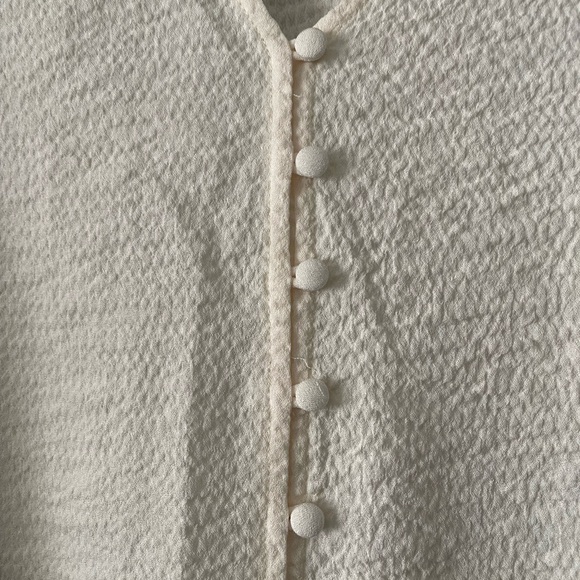 Madewell Cream V-Neck Blouse - Picture 8 of 10